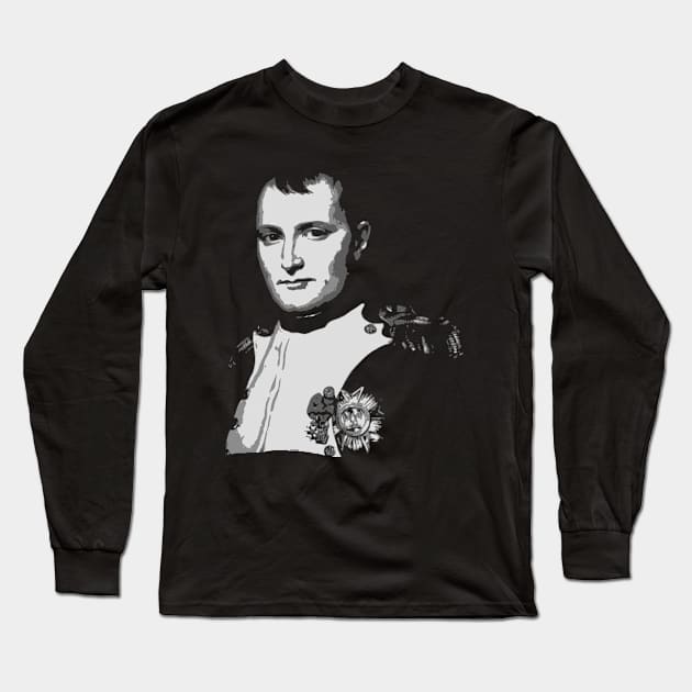 Napoleon Black and White Long Sleeve T-Shirt by Nerd_art